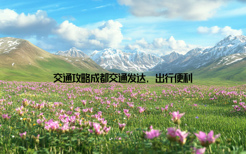 交通攻略成都交通发达, 出行便利