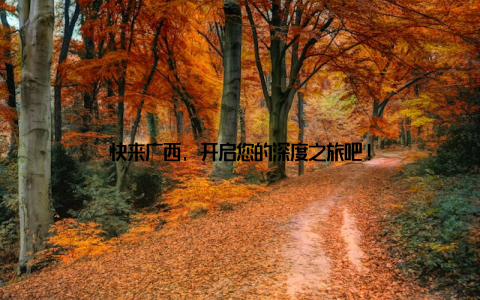 快来广西, 开启您的深度之旅吧!