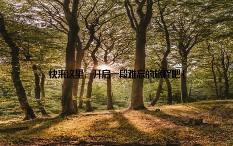 快来这里, 开启一段难忘的旅程吧!