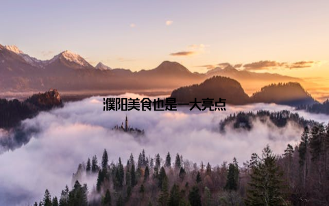 濮阳美食也是一大亮点